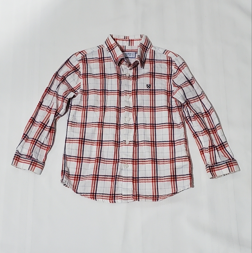 Mayoral Boys Button Down Long Sleeve Shirt